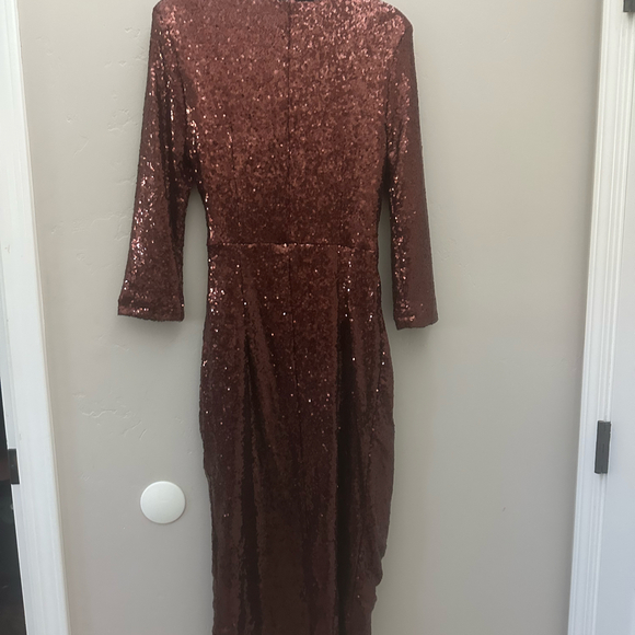 Venus Wrap Midi Sequins Dress - Picture 5 of 5